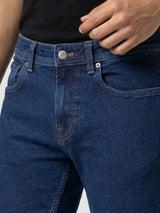Men Rover Jeans Regular Fit Dark Blue Mid Rise
