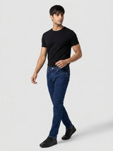 Men Rover Jeans Regular Fit Dark Blue Mid Rise
