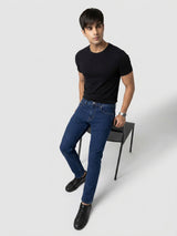 Men Rover Jeans Regular Fit Dark Blue Mid Rise