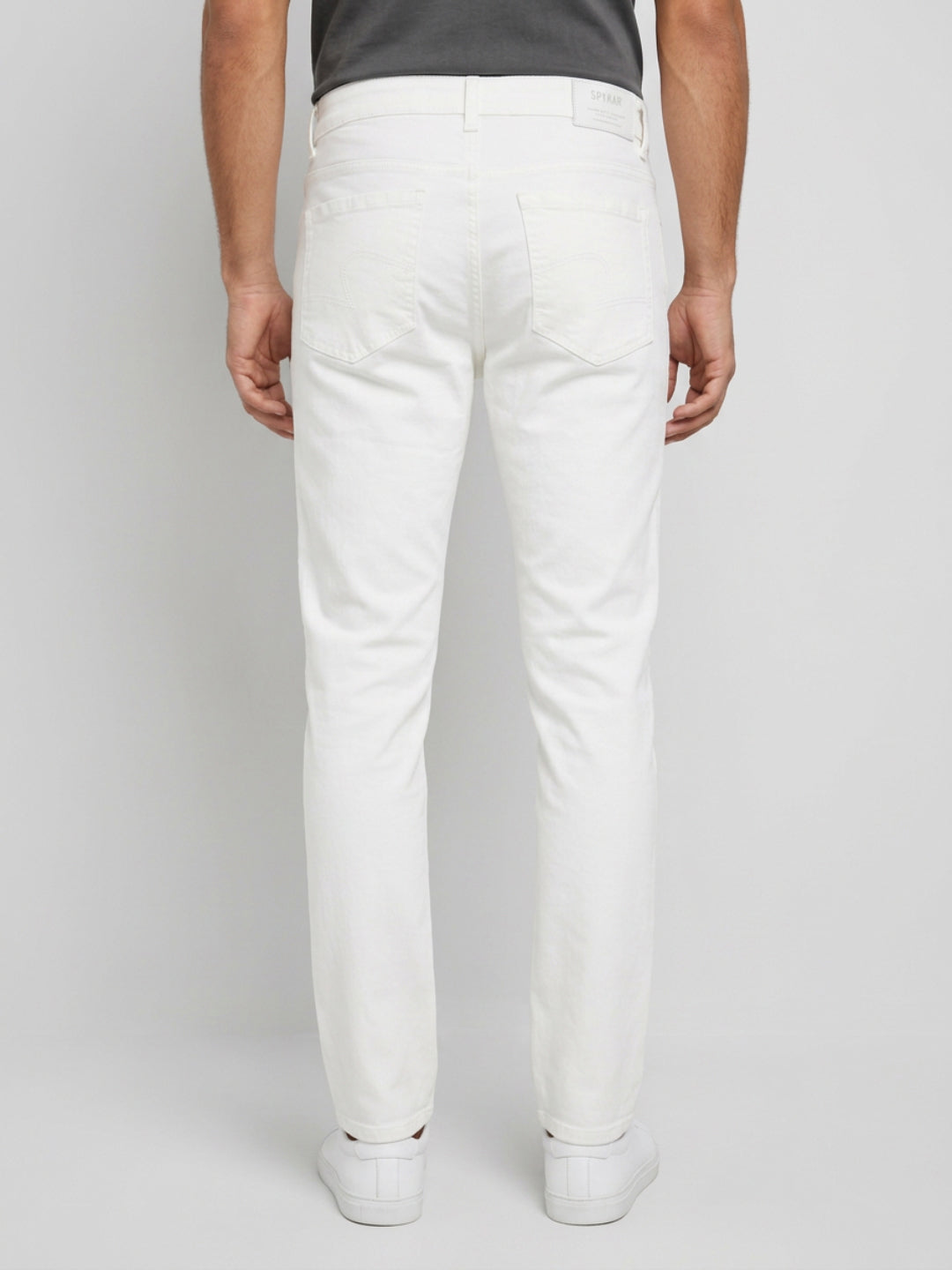 Men Rover Jeans Regular Fit White Mid Rise