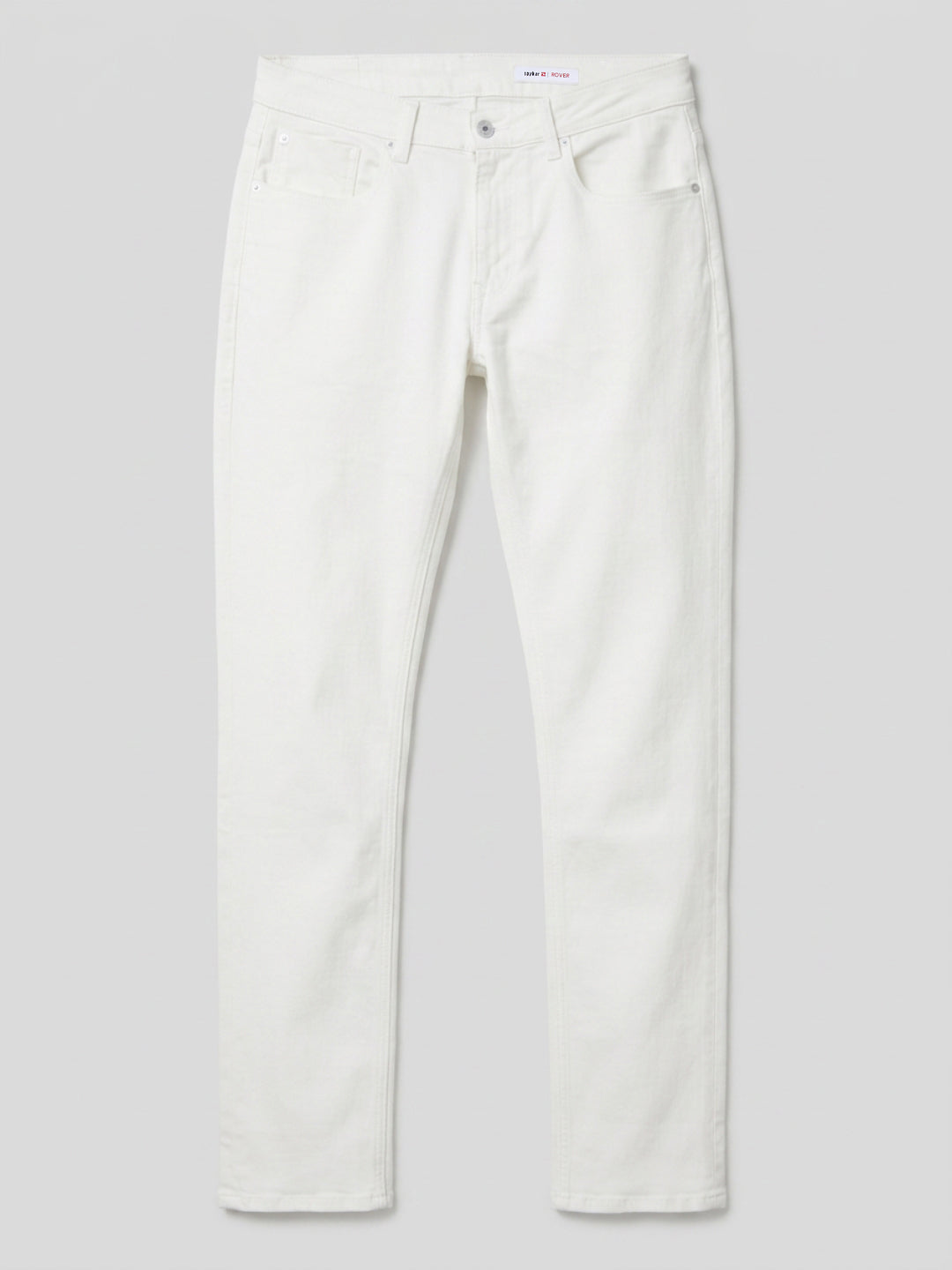 Men Rover Jeans Regular Fit White Mid Rise