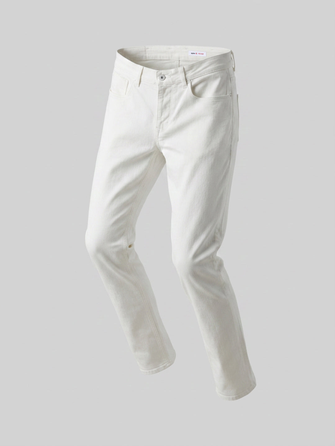 Men Rover Jeans Regular Fit White Mid Rise