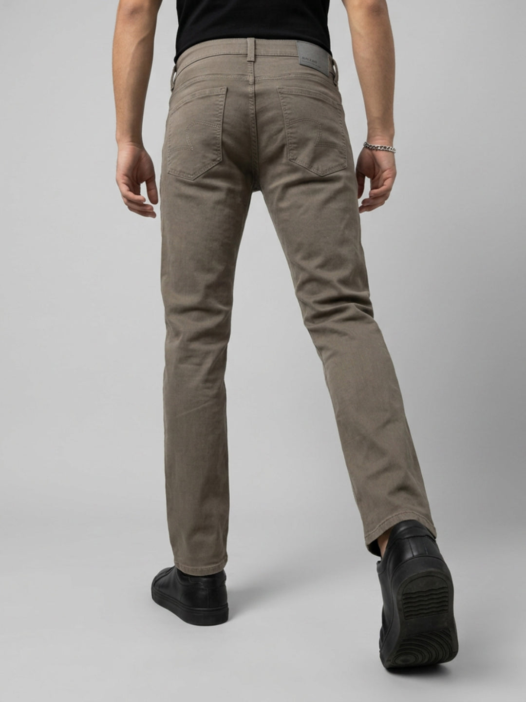 Men Rover Jeans Regular Fit Brown Mid Rise