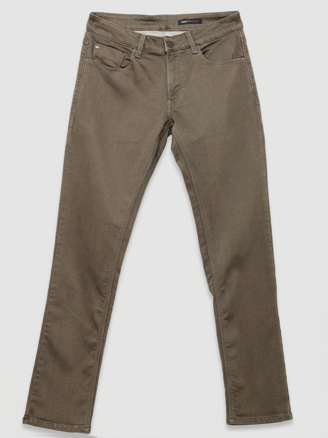 Men Rover Jeans Regular Fit Brown Mid Rise