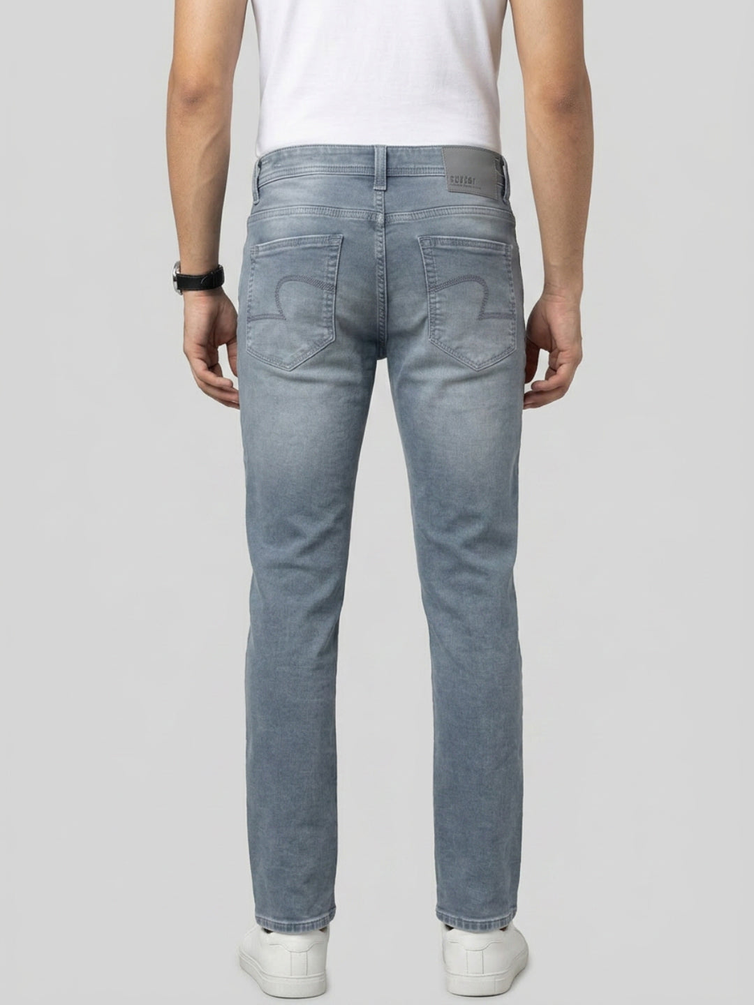 Men Rover Jeans Regular Fit Grey Mid Rise