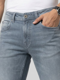 Men Rover Jeans Regular Fit Grey Mid Rise
