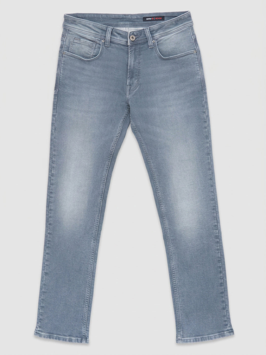 Men Rover Jeans Regular Fit Grey Mid Rise