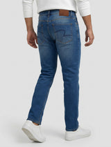 Men Rover Jeans Regular Fit Mid Blue Mid Rise