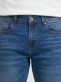 Men Rover Jeans Regular Fit Mid Blue Mid Rise