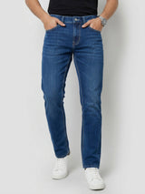 Men Rover Jeans Regular Fit Dark Blue Mid Rise