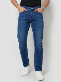 Men Rover Jeans Regular Fit Dark Blue Mid Rise