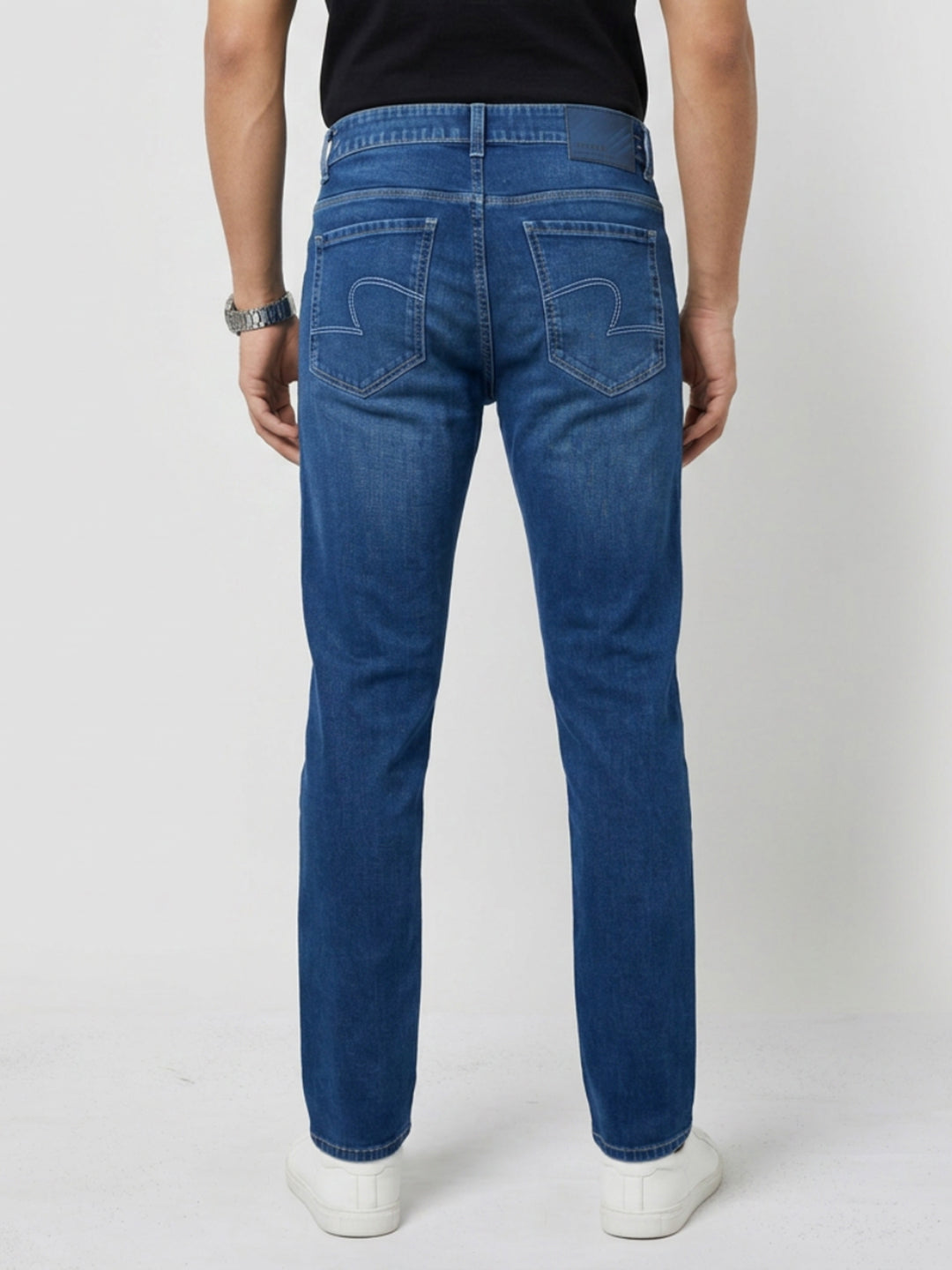 Men Rover Jeans Regular Fit Dark Blue Mid Rise