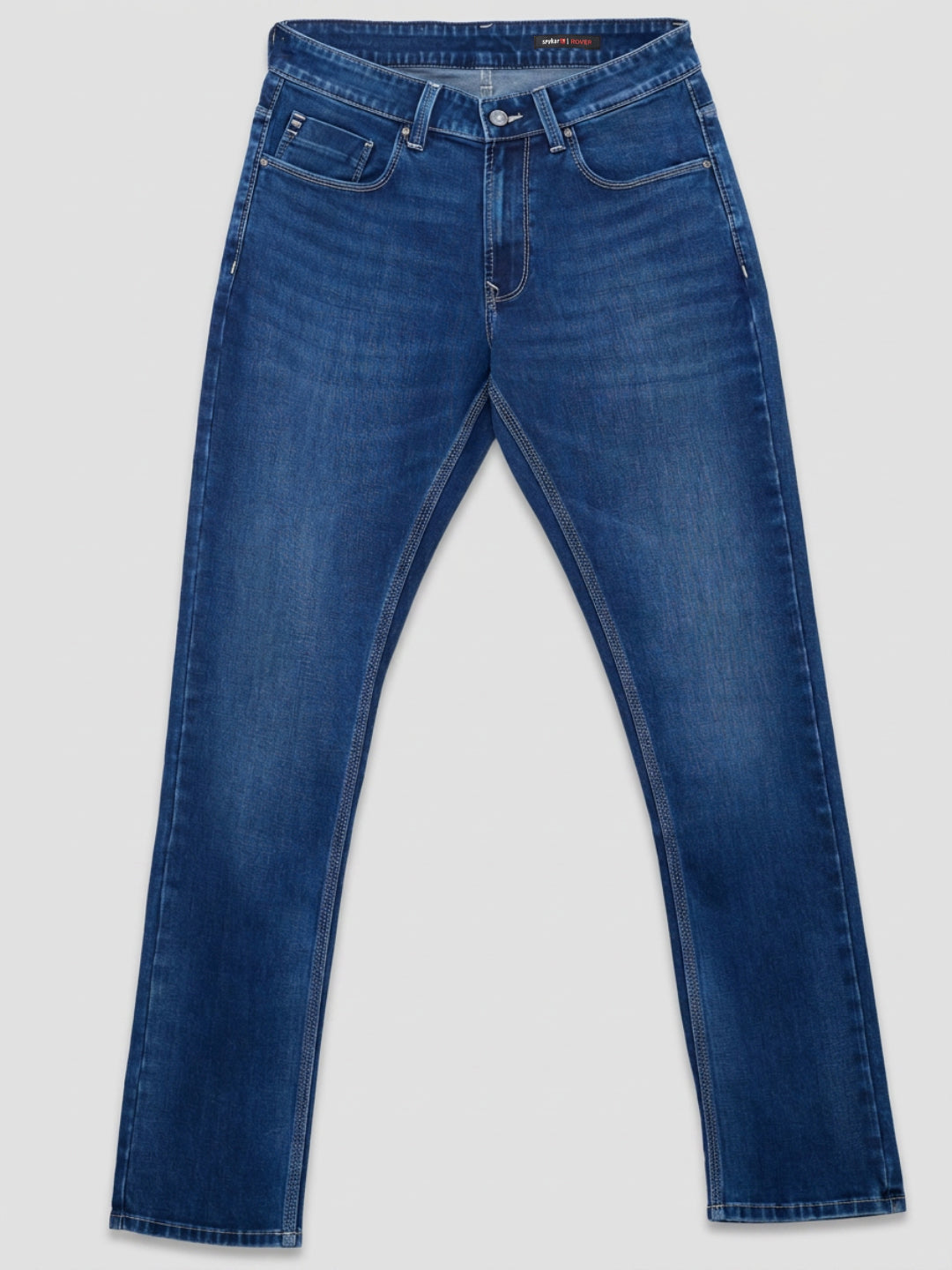 Men Rover Jeans Regular Fit Dark Blue Mid Rise