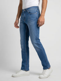 Men Rover Jeans Regular Fit Mid Blue Mid Rise