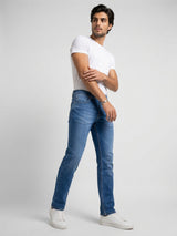 Men Rover Jeans Regular Fit Mid Blue Mid Rise