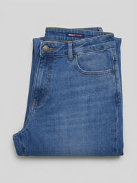 Men Rover Jeans Regular Fit Mid Blue Mid Rise