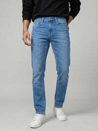 Men Rover Jeans Regular Fit Light Blue Mid Rise