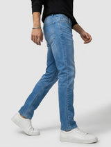 Men Rover Jeans Regular Fit Light Blue Mid Rise