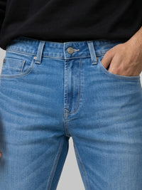 Men Rover Jeans Regular Fit Light Blue Mid Rise