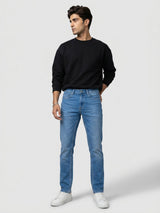 Men Rover Jeans Regular Fit Light Blue Mid Rise