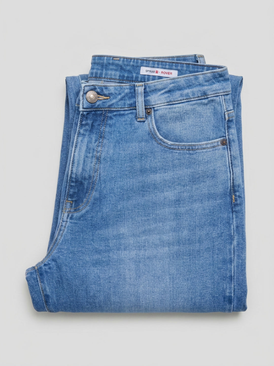 Men Rover Jeans Regular Fit Light Blue Mid Rise