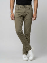 Men Rover Jeans Regular Fit Green Mid Rise