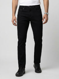 Men Rover Jeans Regular Fit Black Mid Rise
