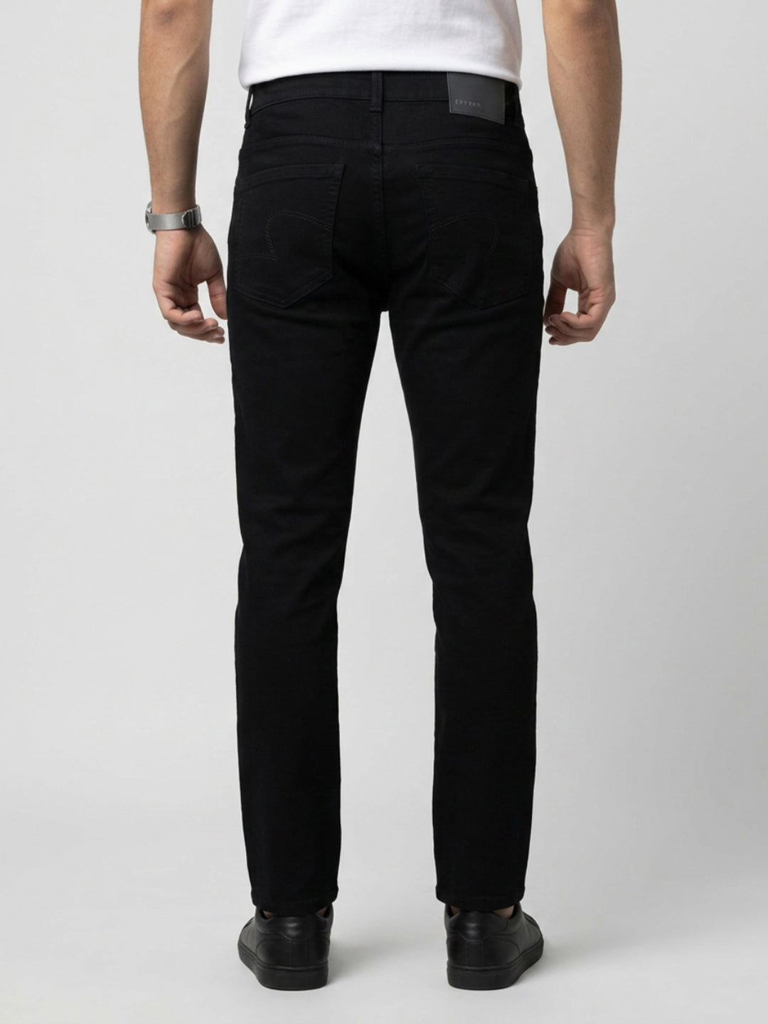 Men Rover Jeans Regular Fit Black Mid Rise