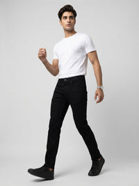 Men Rover Jeans Regular Fit Black Mid Rise