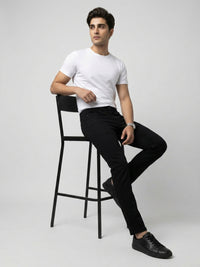 Men Rover Jeans Regular Fit Black Mid Rise