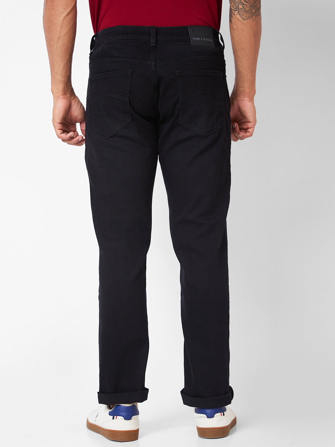 Spykar Men Mid Rise Clean Look Cotton Jeans