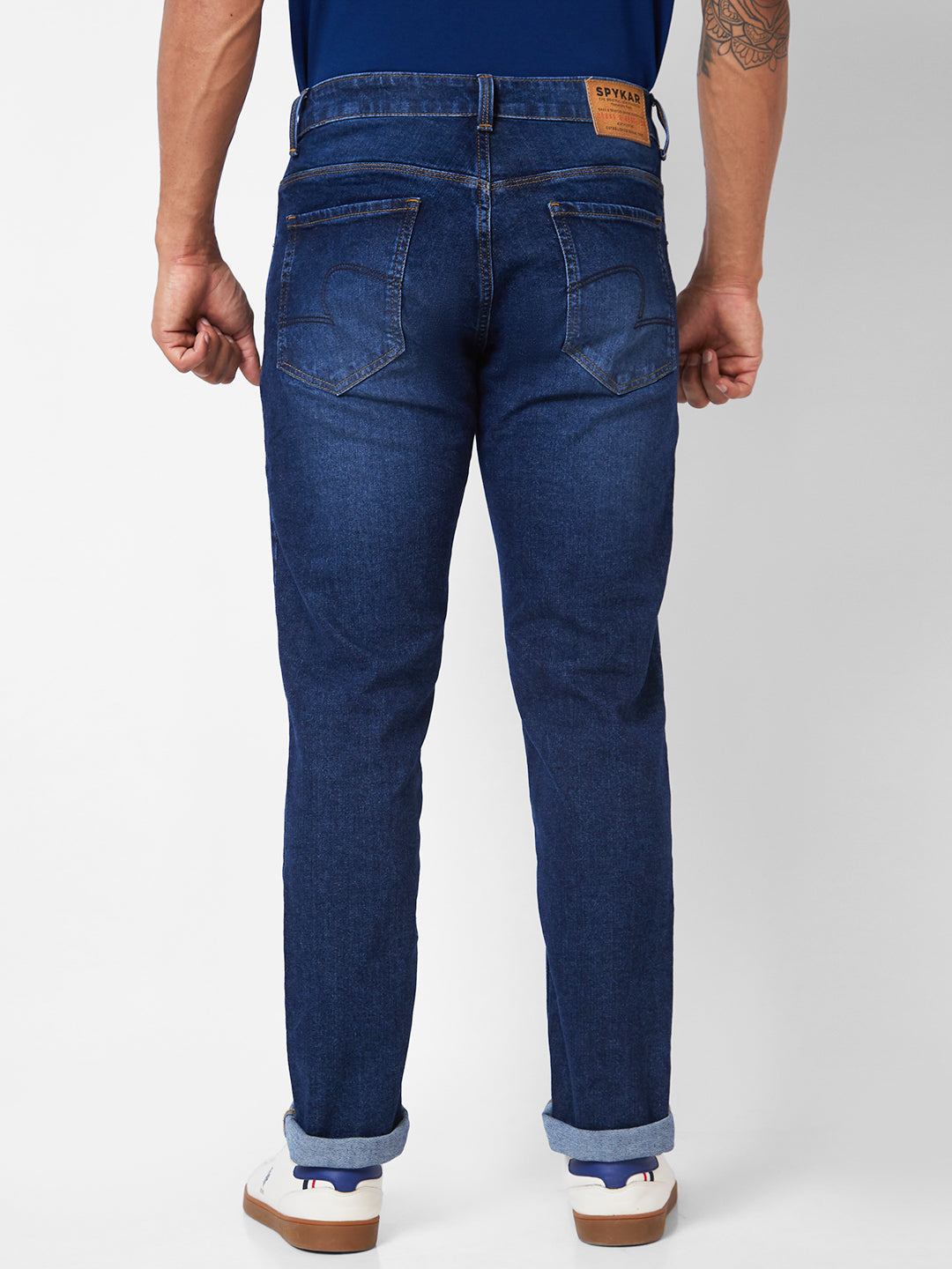 Spykar Men Mid Rise Heavy Fade Jeans