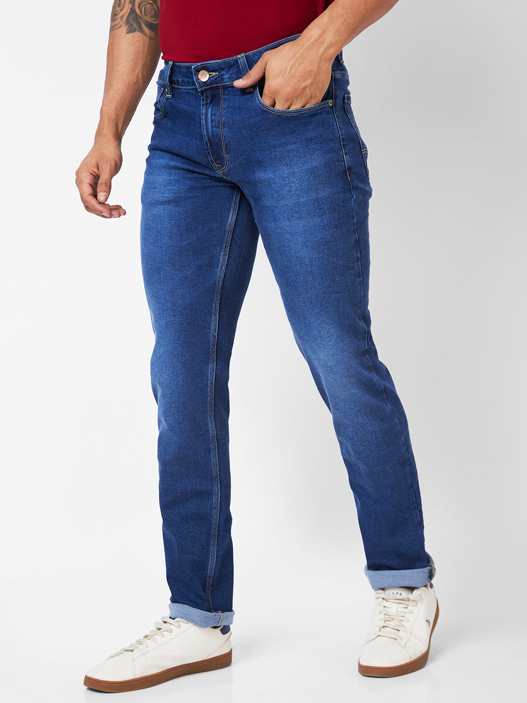 Spykar Men Heavy Fade Stretchable Jeans