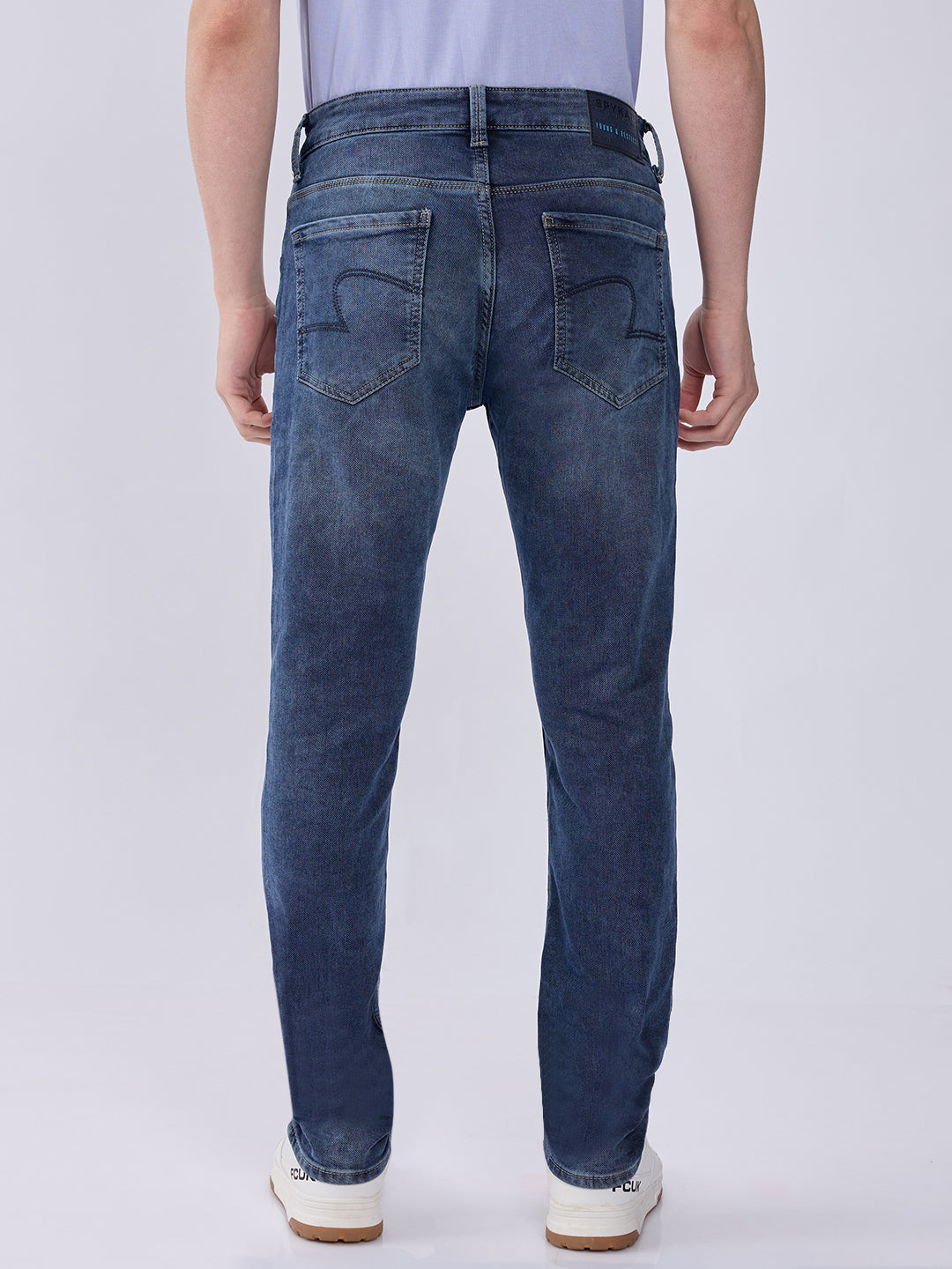 Spykar Raw Blue Low Rise Slim Fit Casual Jeans For Men