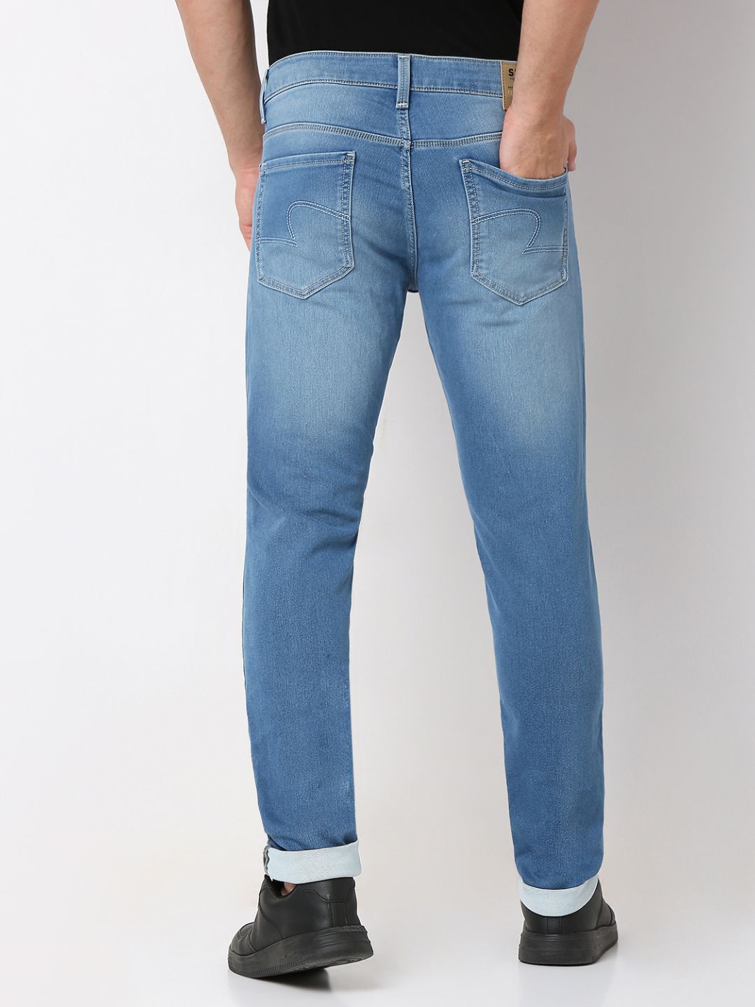 Spykar Blue Slim Fit Low Rise Jeans For Men