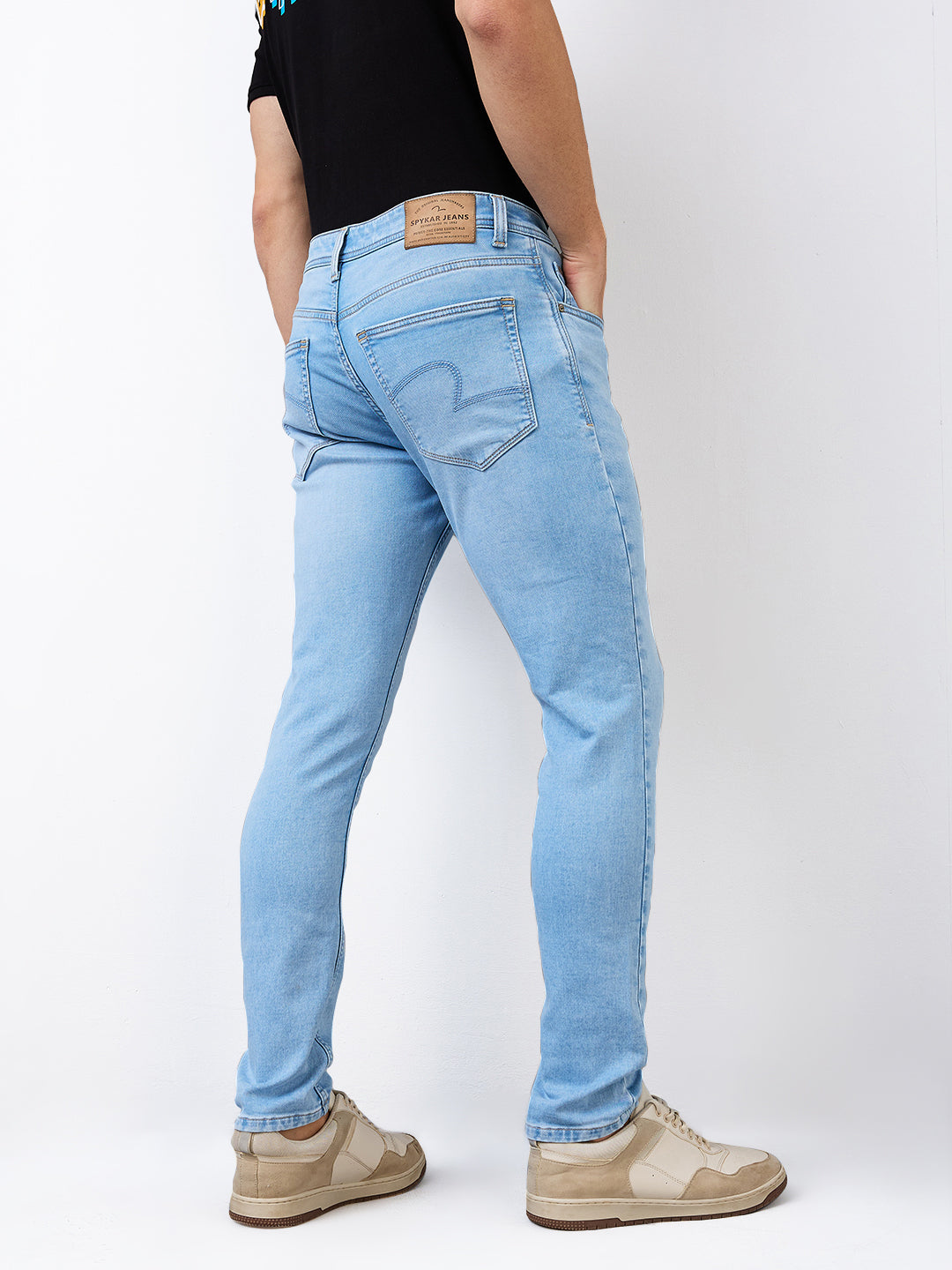 Spykar Slim Fit Low Rise Cotton Jeans For Men