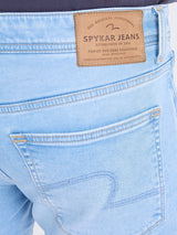 Men Jeans Slim Fit Light Blue Low Rise