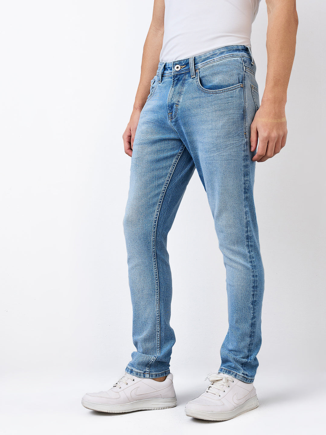 Spykar Slim Fit Low Rise Cotton Jeans For Men