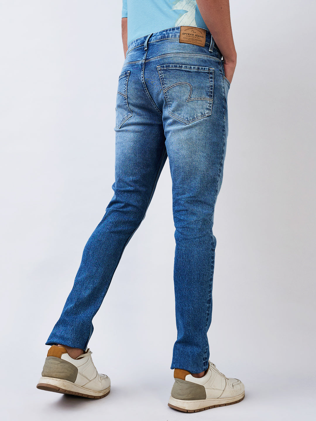 Spykar Slim Fit Low Rise Cotton Jeans For Men