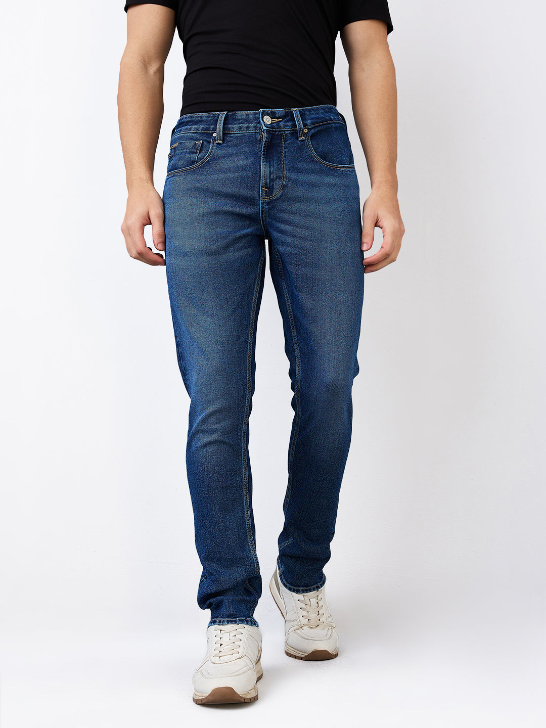 Spykar Slim Fit Low Rise Cotton Jeans For Men