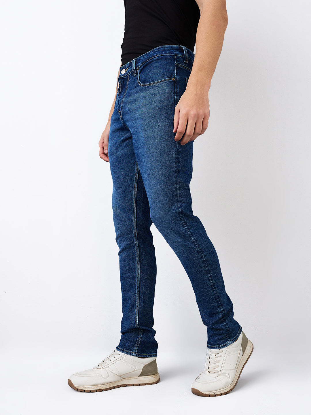 Spykar Slim Fit Low Rise Cotton Jeans For Men