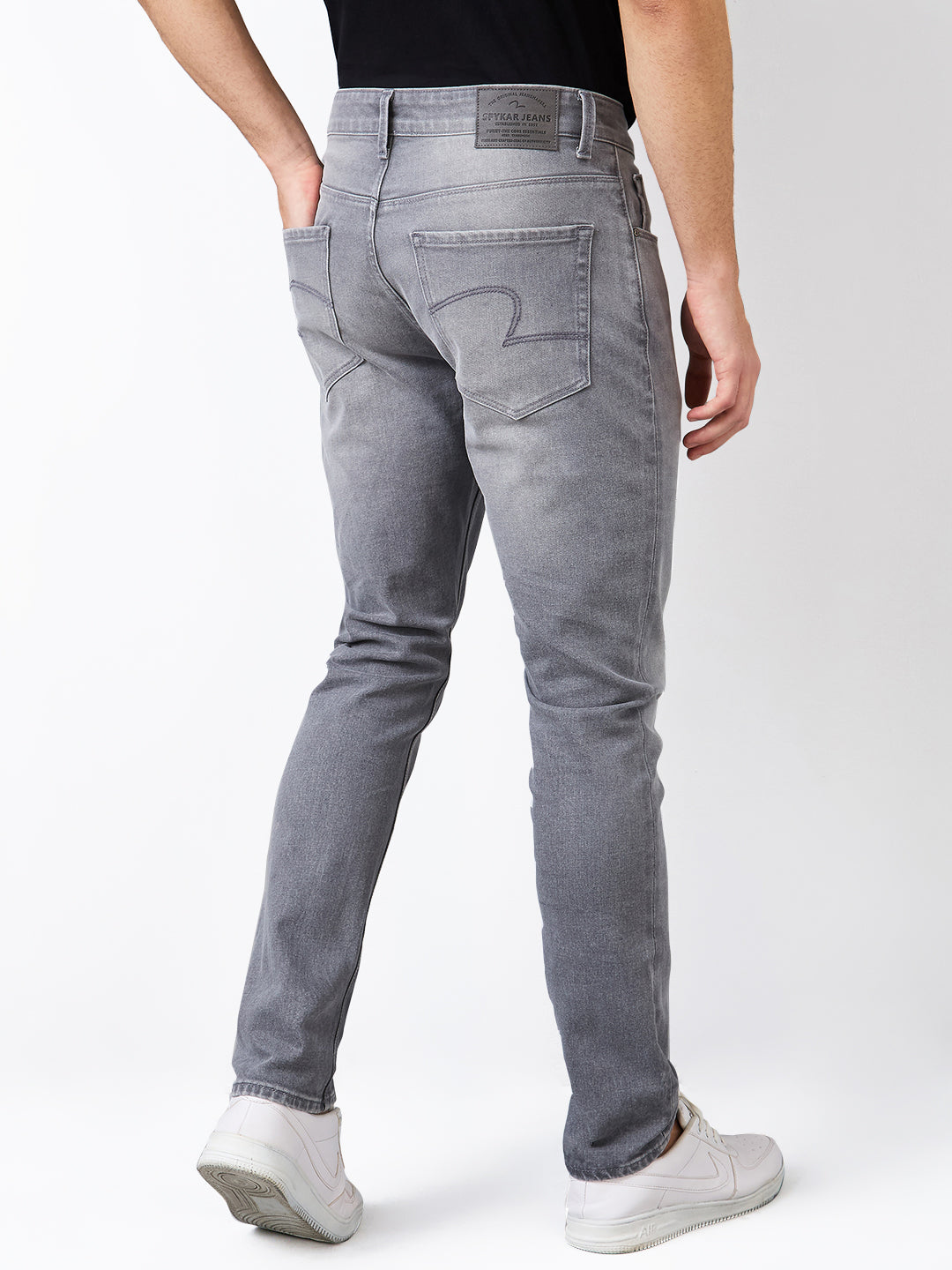 Spykar Slim Fit Low Rise Cotton Jeans For Men