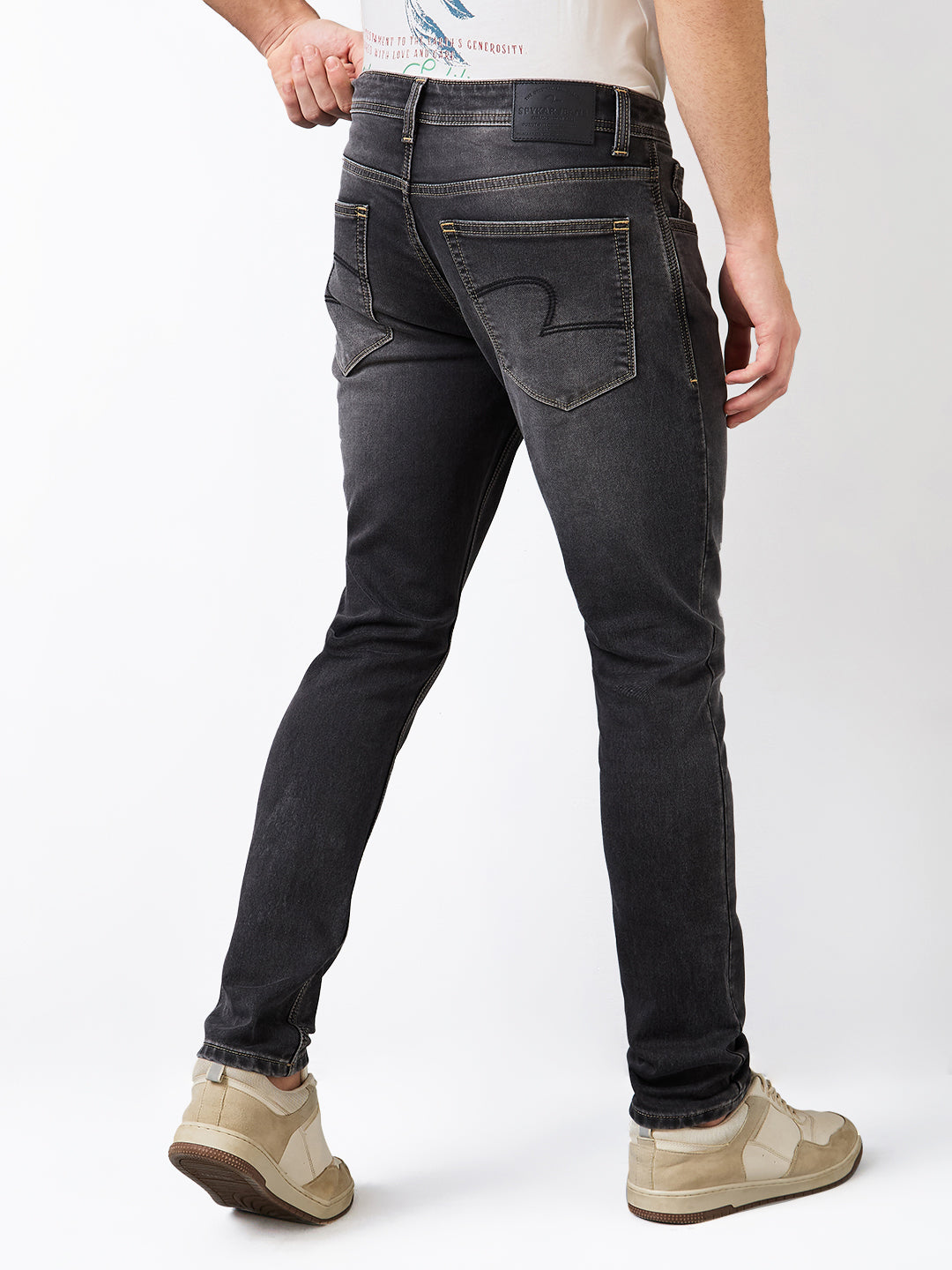 Spykar Slim Fit Low Rise Cotton Jeans For Men