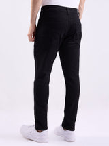 Men Jeans Slim Fit Black Low Rise