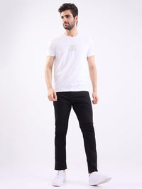 Men Jeans Slim Fit Black Low Rise