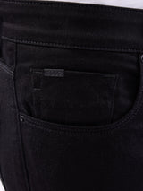 Men Jeans Slim Fit Black Low Rise