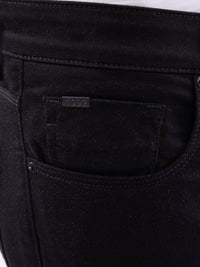 Men Jeans Slim Fit Black Low Rise