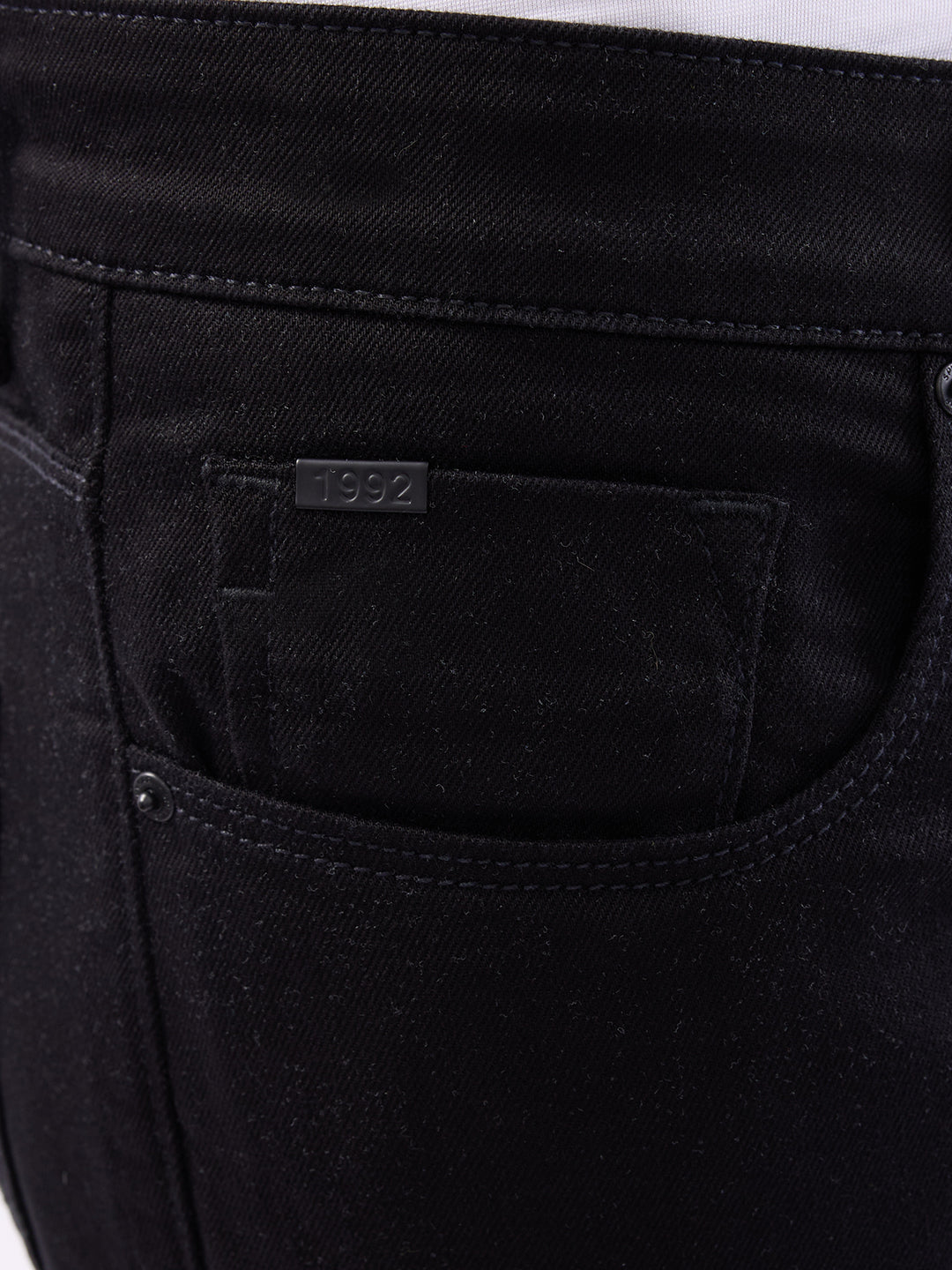 Men Jeans Slim Fit Black Low Rise