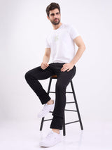 Men Jeans Slim Fit Black Low Rise