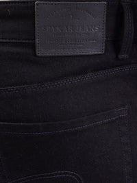 Men Jeans Slim Fit Black Low Rise